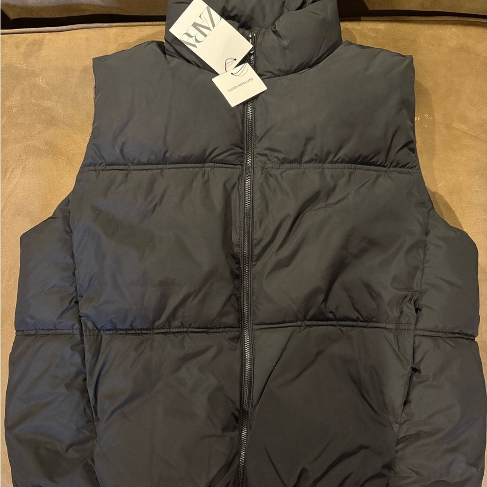 Zara Black Puffer Vest